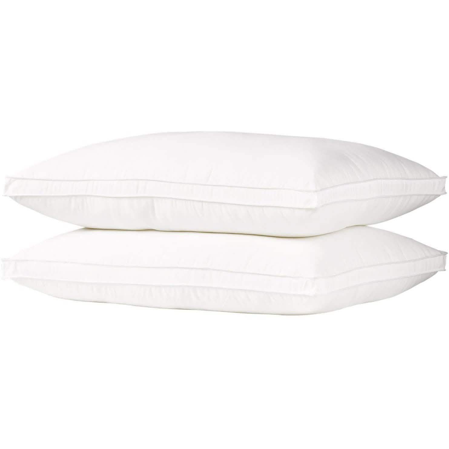 2-Pack: DownSupply Firm Gusseted Gel Fiber Pillows