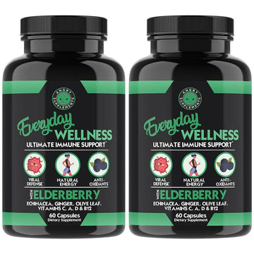 2-Pack: Everyday Wellness Immune Support with Elderberry and Vitamin C