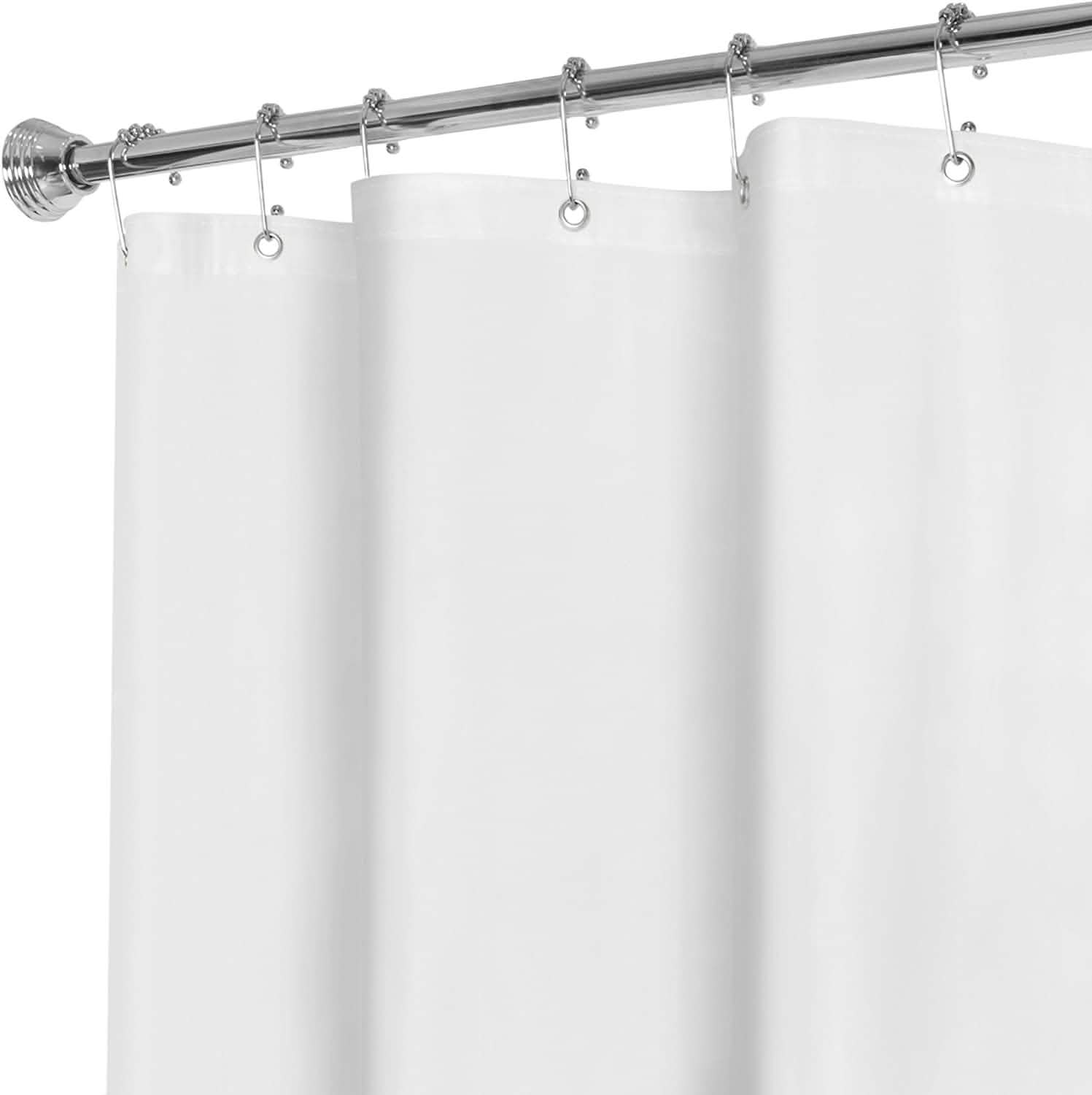 2-Pack: Hotel-Quality Heavy Shower Curtain Liner with Metal Grommets + Magnets