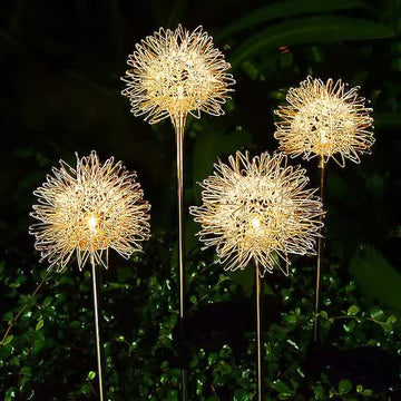 2-Pack: Outdoor Solar Dandelion Lawn Lights