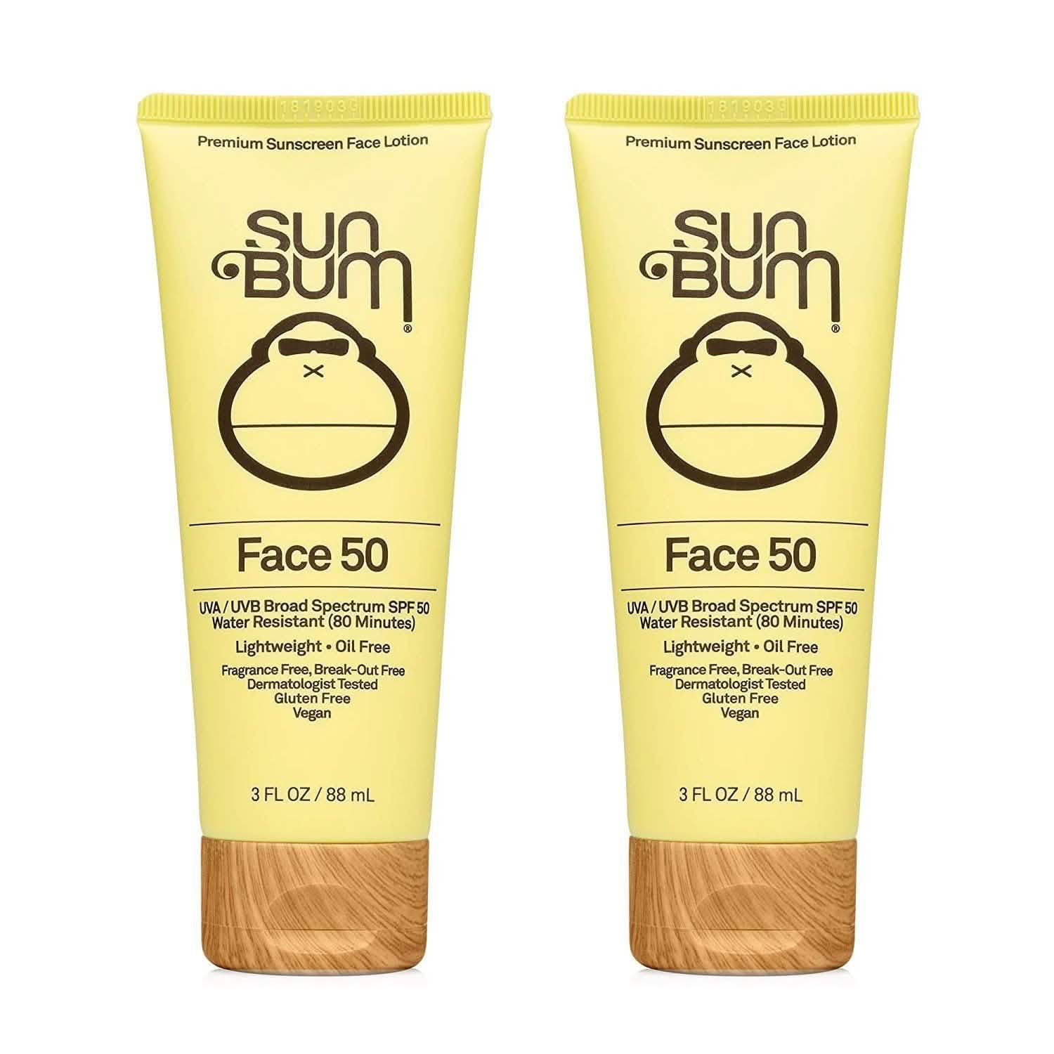 2-Pack: Sun Bum Original SPF 50 Sunscreen Face Lotion 3 oz