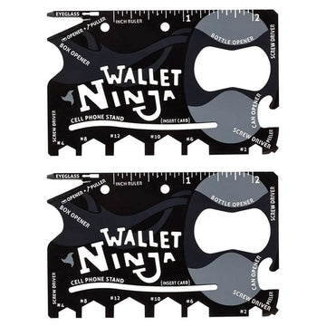 2-Pack: Wallet Ninja 18-in-1 Credit Card Sized Multi-tool