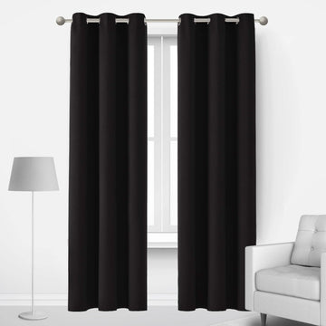 2-Panels: Deconovo Room Darkening Thermal Insulated Blackout Grommet Window Curtains