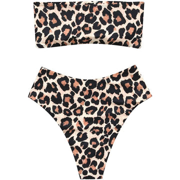 2-Piece: Women's Tube Top Bikini Swimsuit
