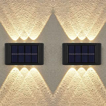 2-Pieces: Outdoor Wall Light Solar Waterproof LED Light