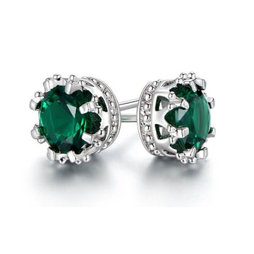 2.00 CTW Crown Stud Earrings