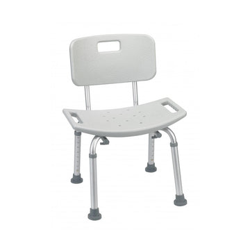 Drive Medical Bathroom Safety Shower Tub Bench Chair With Back, Gray