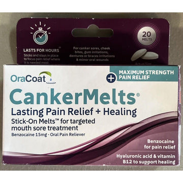 Quest Products Inc Cankermelts Stick-On Melts Mouth Sore Treatment, 20 Count 03/26