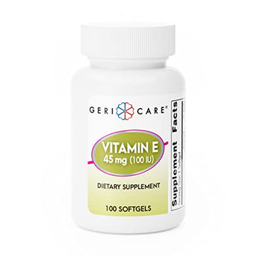 GeriCare Vitamin E 45 mg (100 IU) – Antioxidant Dietary Supplement (100 Softgels)