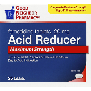 GNP Acid Reducer 20 Mg Maximum Strength 25 Tabs