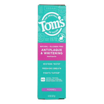Tom's of Maine Antiplaque & Whitening Fennel Toothpaste 4.5 oz