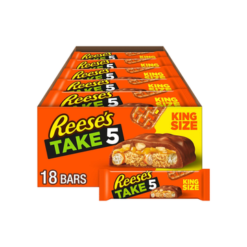 Hershey's Take 5 Snack Bars, Five-Layer Chocolate Candy, 1.5 oz (Pack of 18)