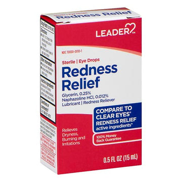 Leader, Redness Relief, Eye Drops, 0.5 Oz