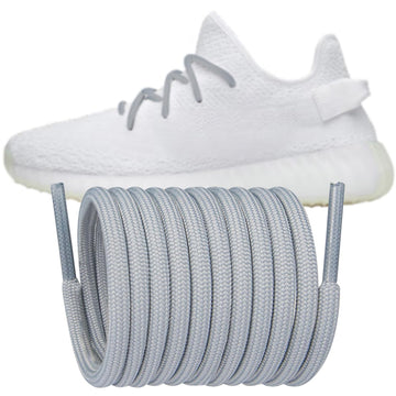 Endoto Shoelaces Replacement Round Laces for Adidas Yeezy Boost 350 V1/V2 380 500/500 HIGH 700 750 950 Sneaker Shoes(Color:GraySize:32Inch)