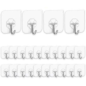 24-Pack: Adhesive Hooks Kitchen Wall Hooks