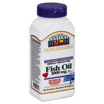 21st Century Fish Oil 1000 Mg Enteric Coated Softgels