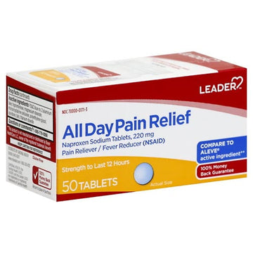 Leader(Tm)Hour  Pain Reliever And Fever Reducer 220 Mg Tablets 50 (Compare to Aleve Tablets)