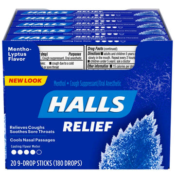 Halls Cough Drops, Menthol 20 ct