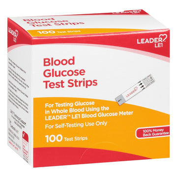Leader Blood Glucose Test Strips 100Ct