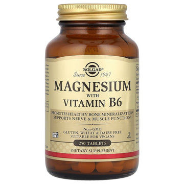 Solgar Magnesium With Vitamin B6, 250 Tablets
