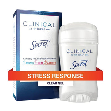 Secret Clinical Strength Antiperspirant & Deodorant Clear Gel - Stress Response - 1.6oz