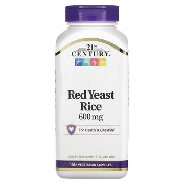 21st Century Red Yeast Rice Vegetarian Capsules 150 Ct