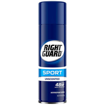 Right Guard® Sport Antiperspirant &amp; Deodorant – 4-in-1 Unscented Aerosol (6 oz)