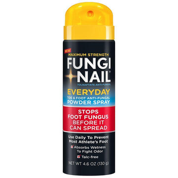 Fungi-Nail Everyday Antifungal Powder Spray, 4.6 oz – Tolnaftate 1% Treatment