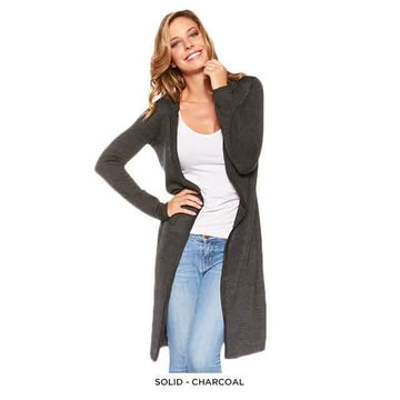 Stylish Long Hooded Cardigan - Assorted Colors