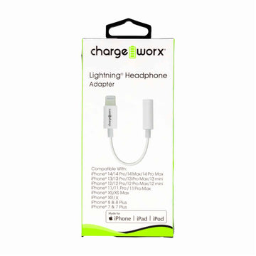 Charge Worx Lightning to 3.5 mm Headphone Adapter