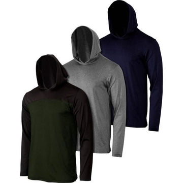 3-Pack: Men's Moisture Wicking Lightweight Hoodies