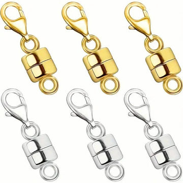 3-Piece: Magnetic Lobster Clasp Necklace Converter with Strong Magnetic Closure