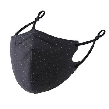 3-Piece: Solid Color Polka Dot Print Adjustable Face Mask