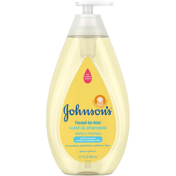 Johnson's Head-To-Toe Gentle Tear-Free Baby & Newborn Wash & Shampoo, 27.1 Fl Oz