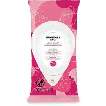 Summer's Eve Feminine Cleansing Cloths For Sensitive Skin Sheer Floral