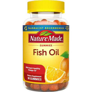Nature Made Fish Oil Gummies, 90 Count, With Heart-Healthy Omega 3s 57 Mg, In Delicious Strawberry, Lemon, & Orange
