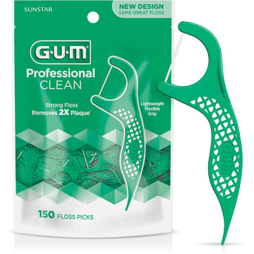 GUM Professional Clean Floss Picks, Shred-Resistant Mint