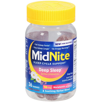 MidNite Deep Salep Extra Strength Melatonin 10Mg Gummies 36Ct