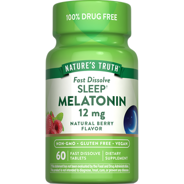 Nature's Truth Natural Berry Flavor Fast Dissolve Tablets 12 Mg Sleep Melatonin