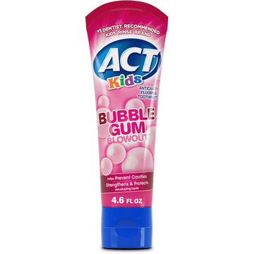 Act Kids Bubble Gum Blowout Anticavity Fluoride Toothpaste - 4.6 Ounce