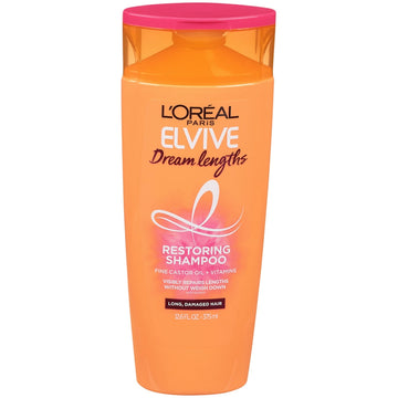 L'Oreal Paris Elvive Dream Lengths Restoring Shampoo For Long Damaged Hair, 12.6 Fl Oz