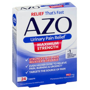 AZO Maximum Strength Urinary Pain Relief – 24 Tablets