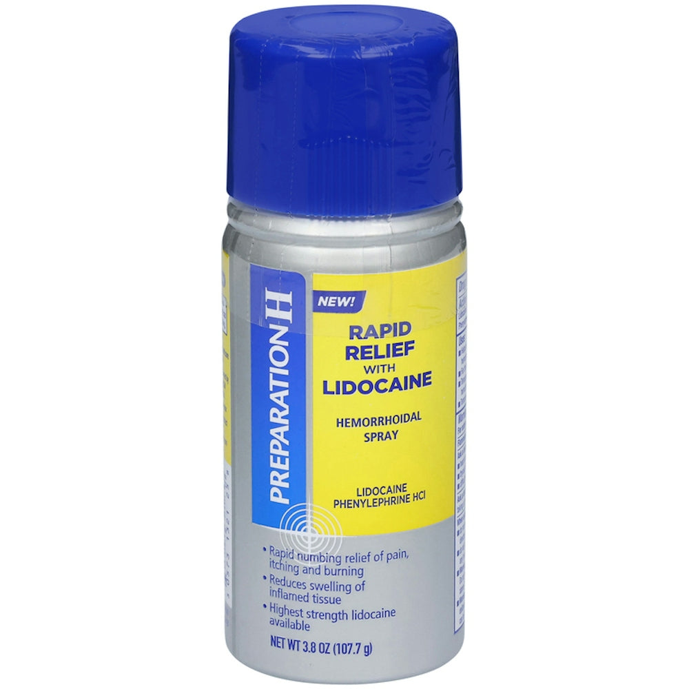 Preparation H Rapid Relief Hemorrhoidal Spray with Lidocaine - 3.8 oz Aerosol