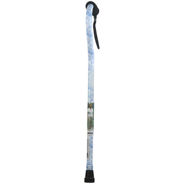 Drive Medical Foam Grip Offset Handle Walking Cane, Swirl