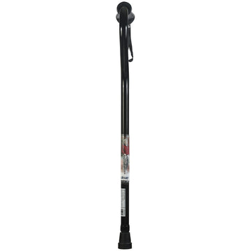 Adjustable Height Offset Handle Cane Black Crackle