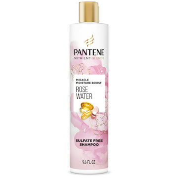 Pantene Nutrient Blends Miracle Moisture Boost – Sulfate-Free Rose Water Shampoo (9.6 Fl Oz)