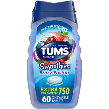 TUMS® Smoothies Extra Strength Antacid – Berry Fusion (750 mg)