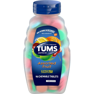 Tums® Extra Strength 750 Chewable Antacid Tablets – Assorted Fruit