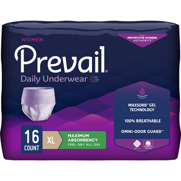Prevail Daily Underwear Women Max Absorbency  X-Large 4x16ct