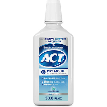 ACT Total Care Dry Mouth Anticavity Fluoride Mouthwash Soothing Mint 33.80 Oz